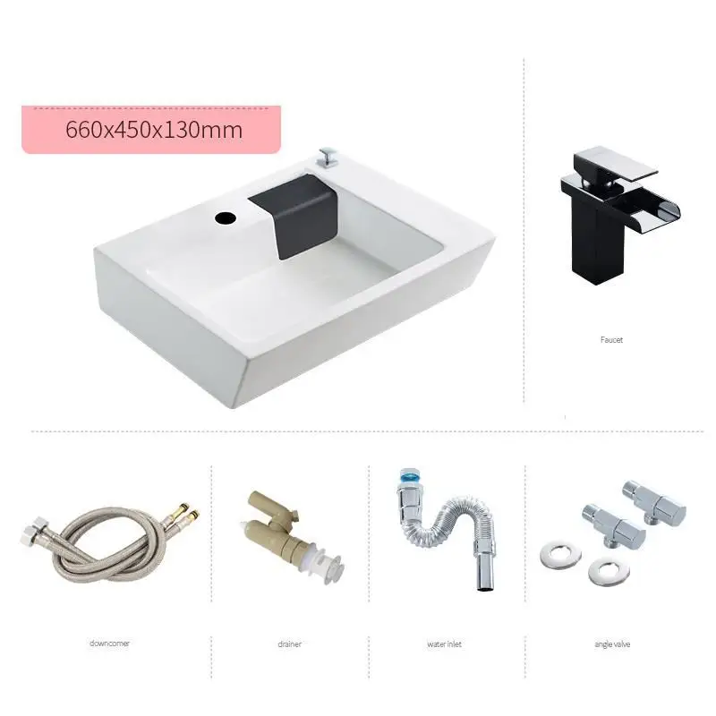 Number 21 Bagno Lavatorio Banyo Sobre Encimera Umywalka Ванная комната сосуд Evier Lavabo De Mano черная раковина Cuba Pia Banheiro умывальник - Цвет: Number 21