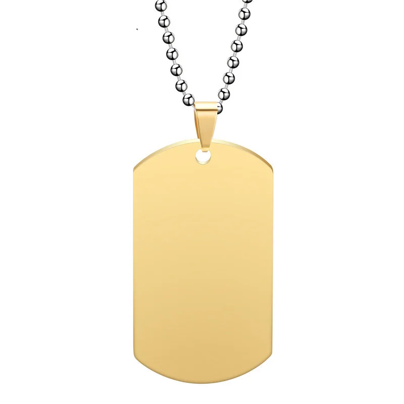 Yobest Engraved Gold Tone Dog Tag 
