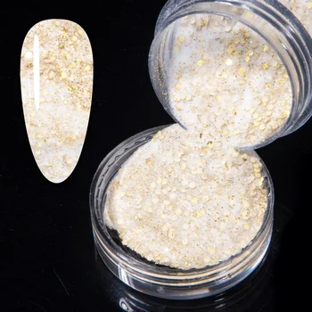 

ULOVKAYA Holographic Nail Glitter Gold Silver Sequins Acrylic Powder Nail Extension Builder Dipping Powder Nail Art For Manicure