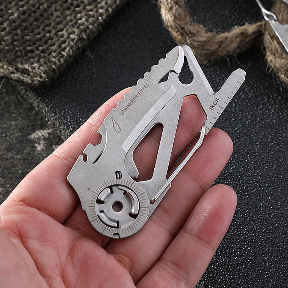 Screwdriver Keychain Set EDC Pocket Tool - Hex Nut Wrench With Carabiner Clip