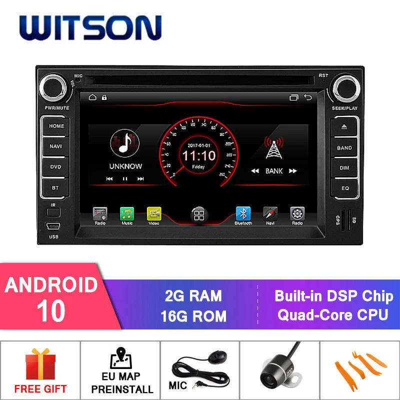 Автомагнитола WITSON Android 10 DVD GPS для KIA CERATO/SPORTAGE (новая версия) автомобильный DVD-плеер