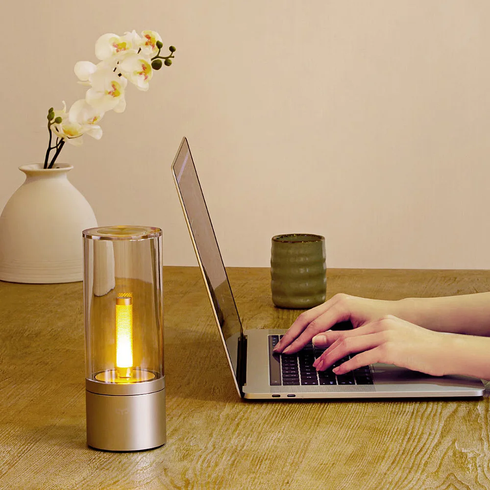 Mijia Yee светильник светодиодный ночной прикроватный светильник умная Свеча светильник окружающая атмосфера теплая ночная лампа для спальни ужин управление приложением