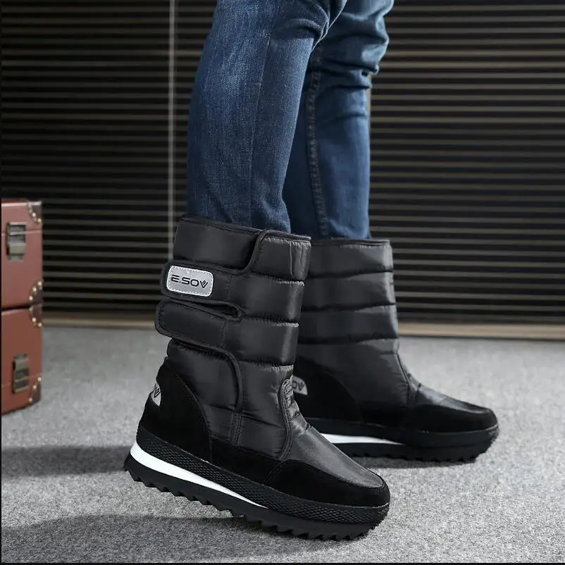 Non-slip Waterproof Snow Boots Women's Mid-calf Boots Students Wild joker Thicken plush wool Shoes Female Winter Thick Sole Boot