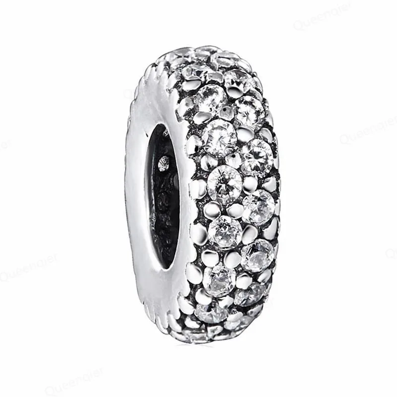 

925 Sterling Silver Slice CZ European Charms Bead Fit Pandora Bracelets Chain DIY Girl Women Pendant Charm Beads Jewelry Making