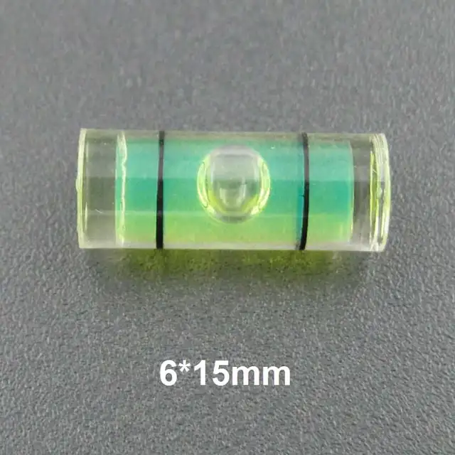 Driak 4-Piece Acrylic Mini Spirit Level Set | 15mm X 8mm Round Bubble Levels