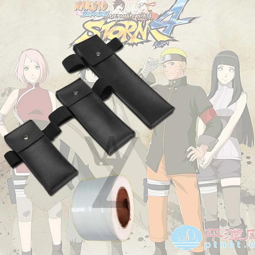 

Anime Cosplay Bags Uzumaki Naruto Boruto Uchiha Sasuke Cosplay Accessories Weapon Bags Leg Bag 10m Bandage