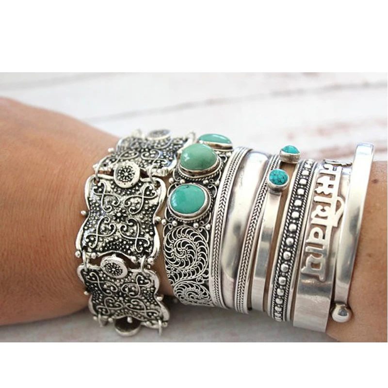 アクセサリー ALAYA Old Tibetan Turquoise Bracelet - アクセサリー 
