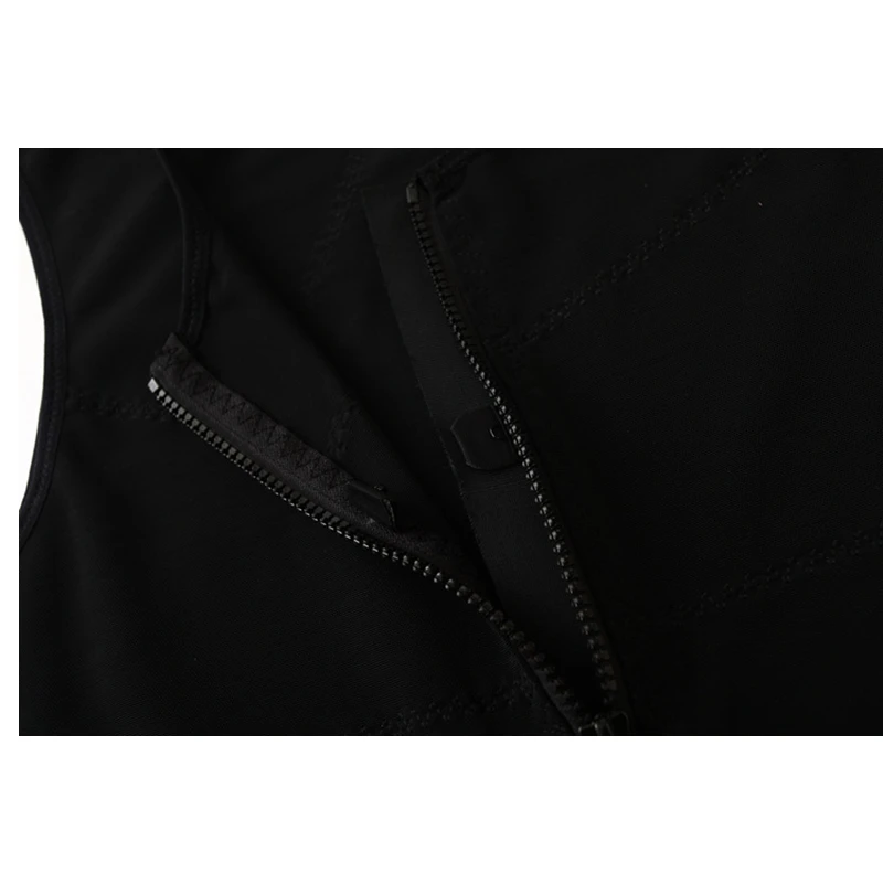 Aismz Men Waistcoat Zipper Body Shaper Vest Shapewear Slimming Belt Waist Control Shaper corrective Underwear Vest for Man