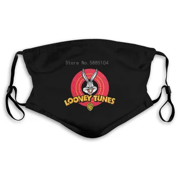 

Looney Tunes Logo Bugs Bunny Daffy Duck Vintage Toons Official Grey Mens Printing Mouth Mask Women's kid PM2.5