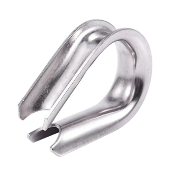 

Hot 16mm 5/8-inch Stainless Steel Wire Rope Cable Thimbles Silver Tone
