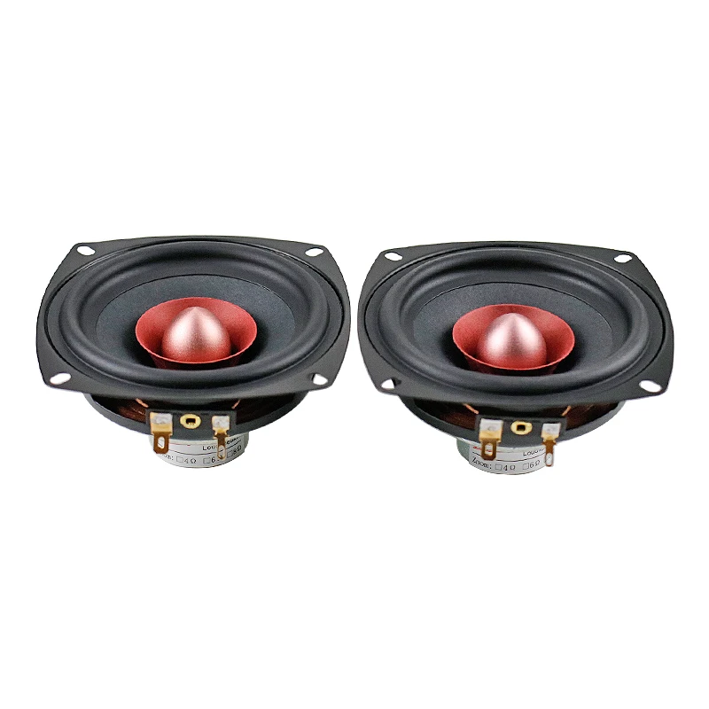 GHXAMP 4inch 105MM Square Full Range Speaker Unit 78Hz-19.8KHz DIY 4ohm 25W HIFI Home theater Tweeter MID-Bass Loudspeaker 2PCS