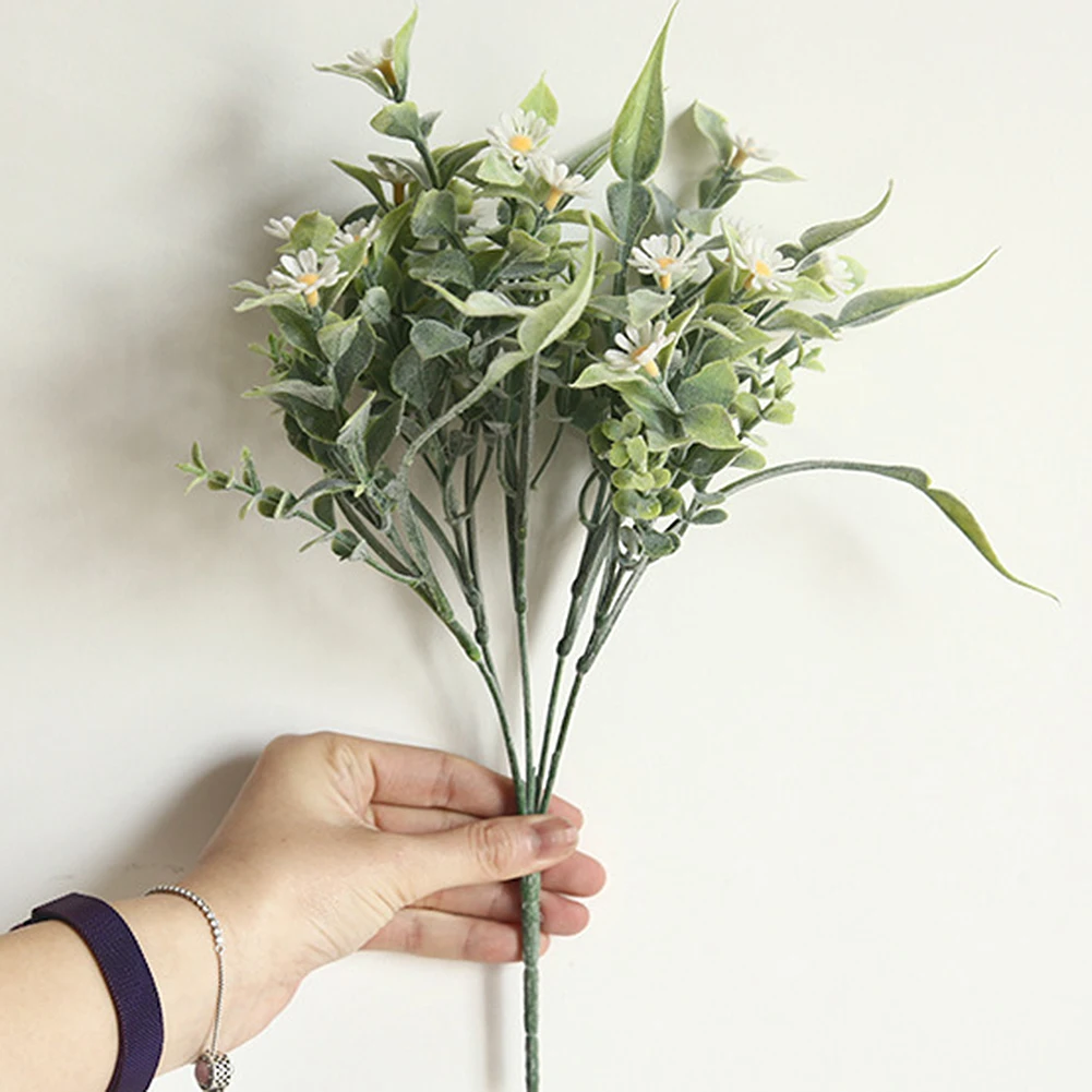 

Artificial Small Wild Chrysanthemum Flowers Bouquet Water Grass Fake Flowers For Party Home Office Decoration Floral Plant Wall