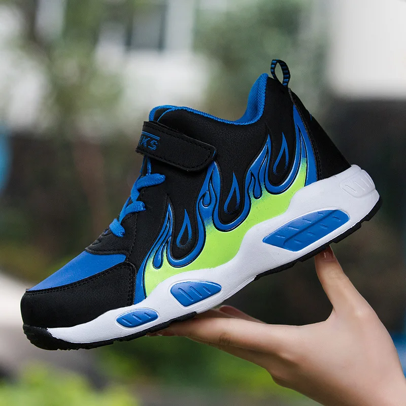 Детские спортивные shoes2018 стиль из сохраняющие максимальное количество тепла ботинки противоскользящая и износостойкая детская обувь с Баскетбол обувь