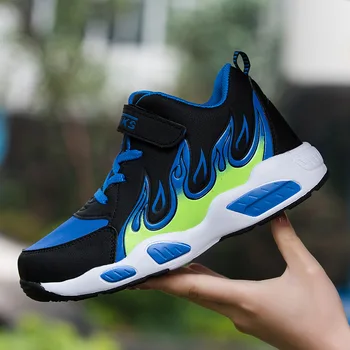 

Children's sports shoes2018 new style of warm-keeping shoes anti-skid and wear-resistant kids high-help basketball shoes