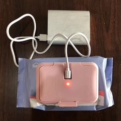 Distributeur de lingettes chauffantes USB pour bébé, boîte chauffante thermique pour serviettes et serviettes humides, Mini chauffe papier pour la maison et la voiture 