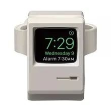 Для apple watch Ретро Подставка для зарядки apple watch силиконовый зарядный кронштейн для ночного режима