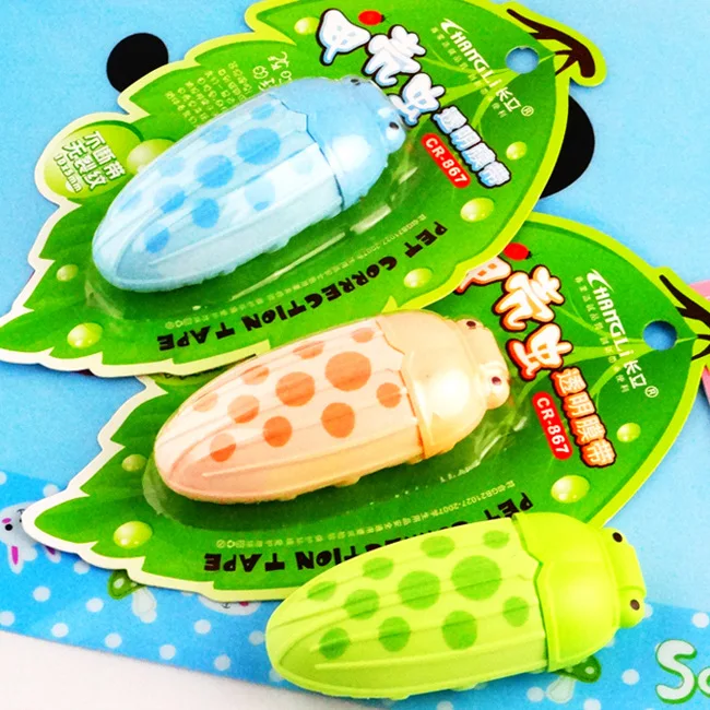

Creative Beetle Correction Tape Cartoon Sticker Stationery office school supplies Promotional Gift