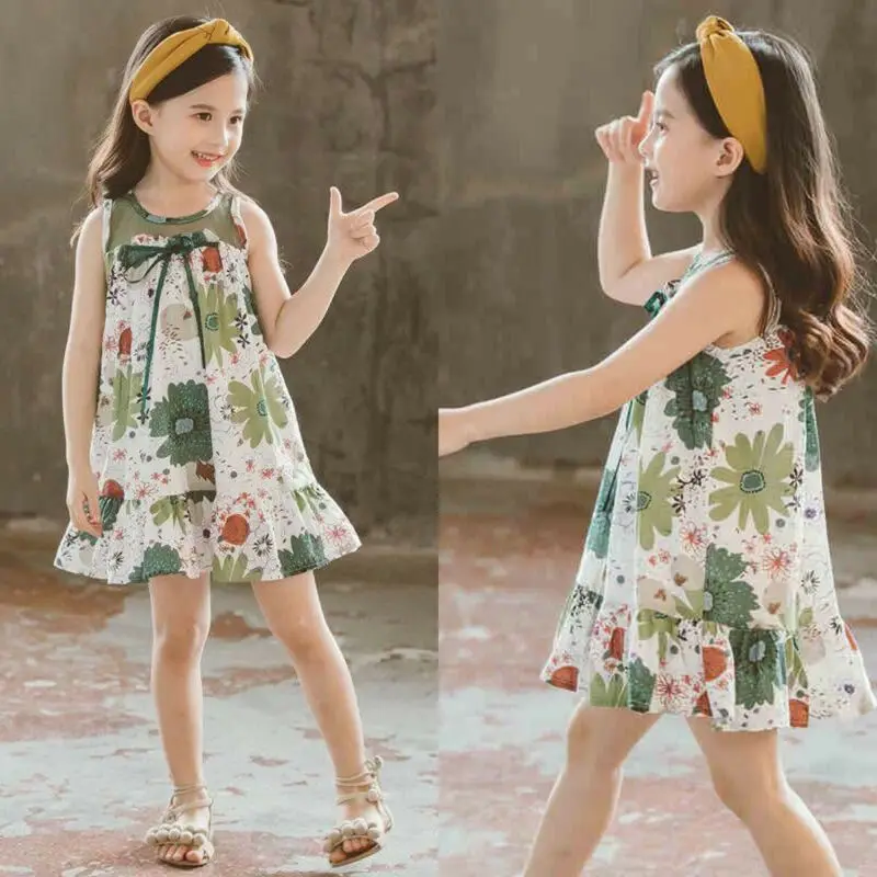 Emmababy одежда для малышей девочки дети цветочный Повседневное летнее платье