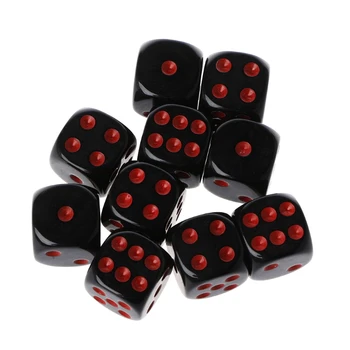 

10pcs 15mm Multicolor Acrylic Cube Dice Beads Six Sides Portable Table Games Toy N0HA