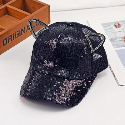 Летняя кепка от солнца для детей, дышащая Кепка для мальчиков и девочек, милая Кепка с блестками для мальчиков и девочек, Солнцезащитная шапка для родителей и детей