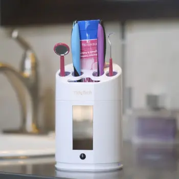 

Solar Energy UV Sterilization Container Holder 4 Toothbrush Position Bathroom