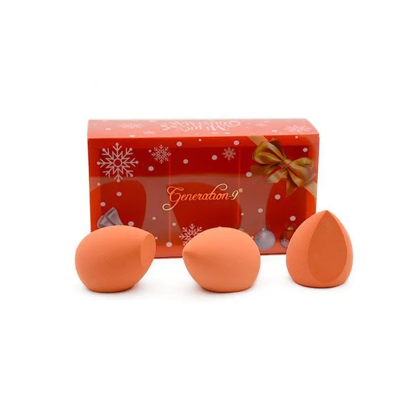 5Colors Christmas Gift 3pcs/set Cosmetic Sponge Dry And Wet Dual-use Cosmetic Puff Sponge Powder Puff Make up Tools