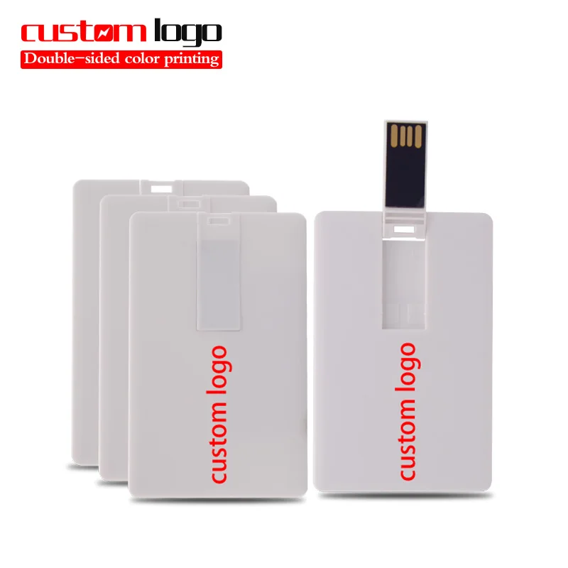 DIY логотип пластиковая белая кредитная карта Usb флеш накопитель 4 ГБ 8 16 32 64 Гб