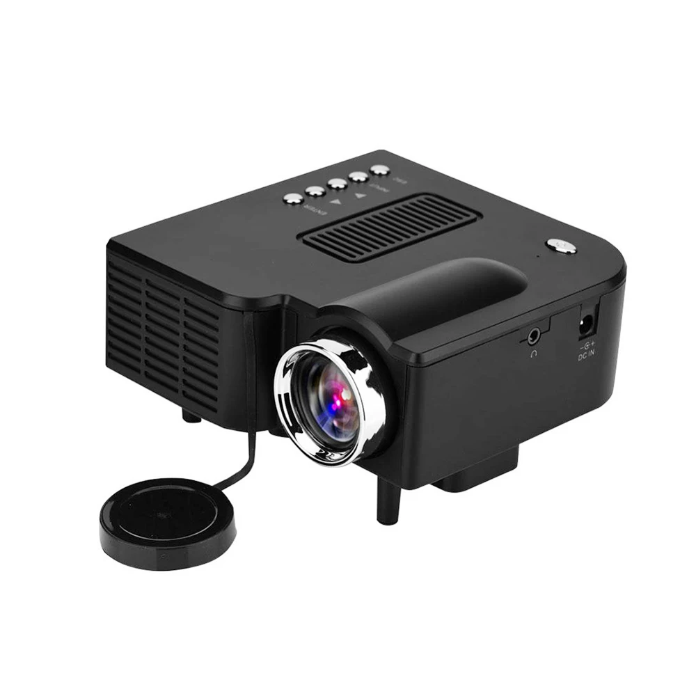 1080P HD UC28+ Мини пико-проектор для домашнего кинотеатра Цифровой светодиодный lcd Портативный проектор с поддержкой VGA/USB/SD/AV/HDMI входа