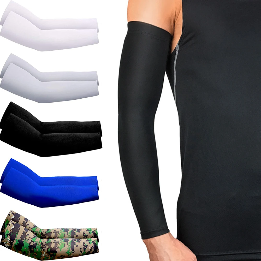 Cycling Arm Sleeves UV Protection Arm Warmers Sports Covers Arm M-2XL Y6E5 