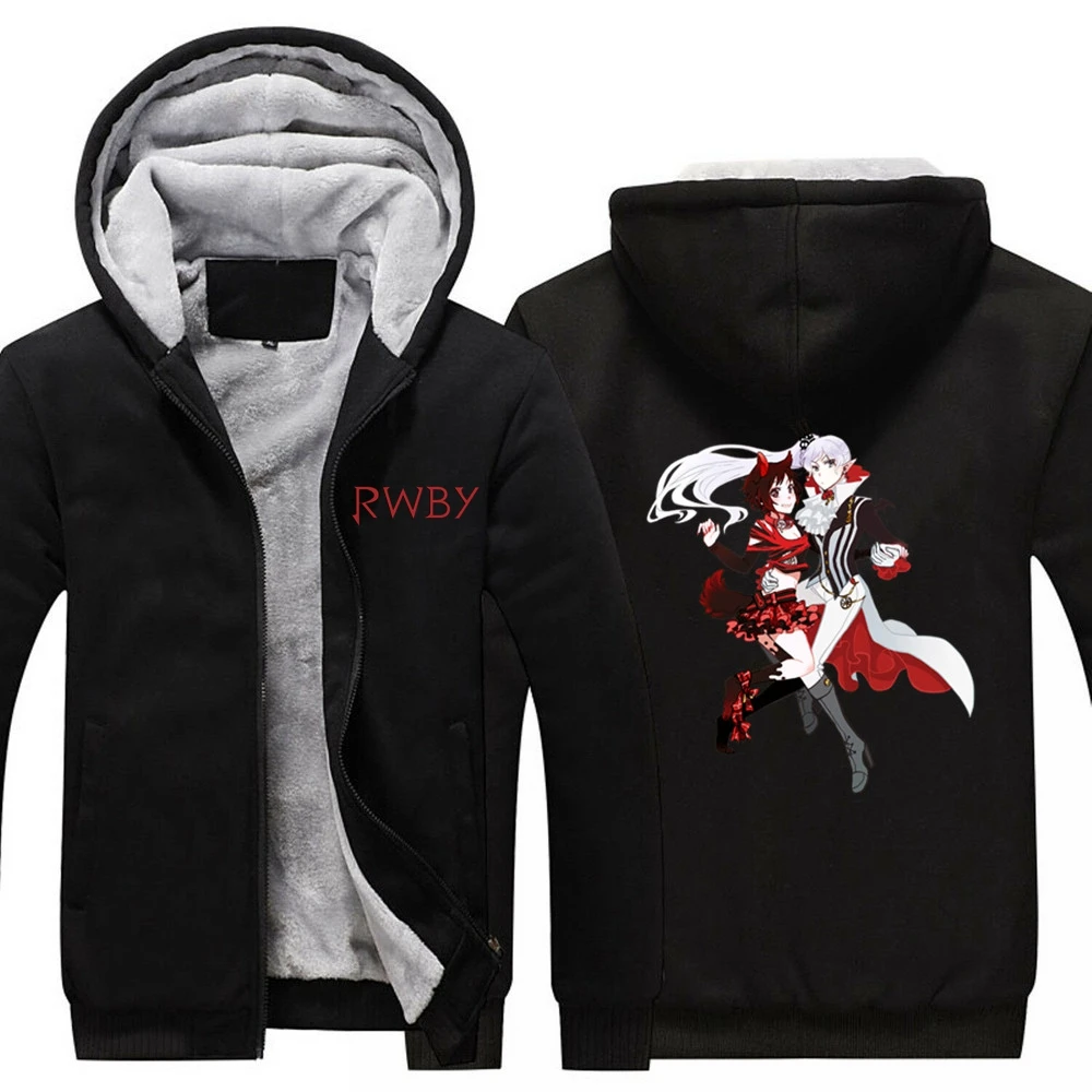 5 стилей RWBY Толстовка Рубиновая Роза аниме пальто куртка зимняя мужская Толстая толстовка на молнии