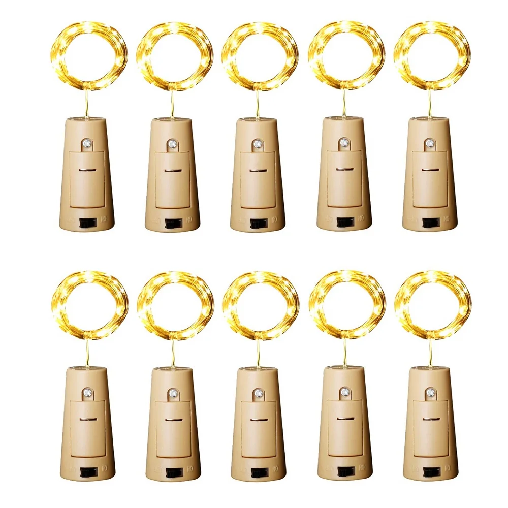 Luzes de Cortiça para Garrafa de Vinho Unidades para Decoração de Festas e Casamentos Cabo de Cobre com 5 - 10 3 cabo de cobre com 5 10 unidades,