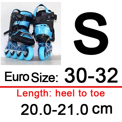 blue size S Детские роликовые коньки Slalom CityRun, роликовые коньки, роликовые коньки, обувь для уличных катаний, Детские регулируемые кроссовки IA109 - Цвет: blue size S