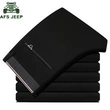 Мужские прямые брюки, весна-осень, деловые повседневные длинные Стрейчевые брюки со средней талией, размеры 28-38, мужские брюки, pantalon homme