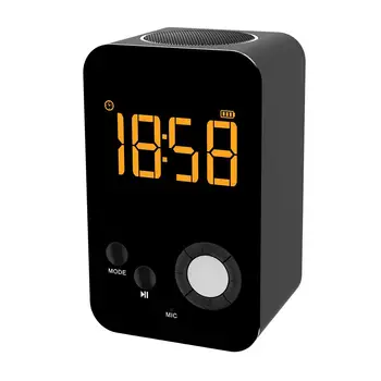 

Portable Wireless Speaker LED Light Clock Alarm Charging Bluetooth Smart Mini Speaker With LCD Screen Display