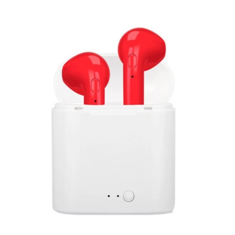 charging box red I7s TWS беспроводные Bluetooth всплывающие наушники стерео наушники-вкладыши для всех смартфонов - Цвет: charging box red