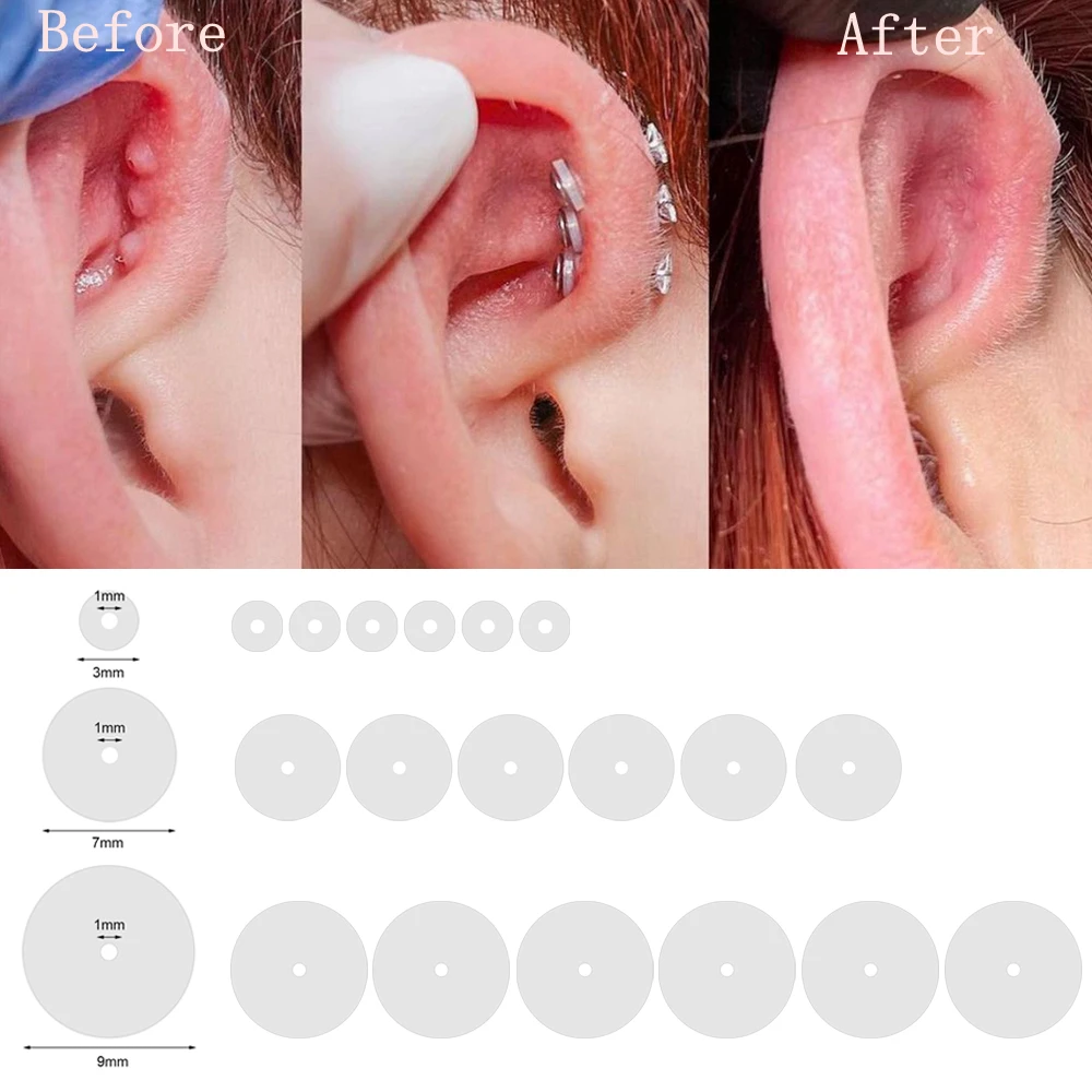 2022 New Sterile Silicone Flexible Piercing Healing Disc Disk No Pull No Bump 3mm 7mm 9mm