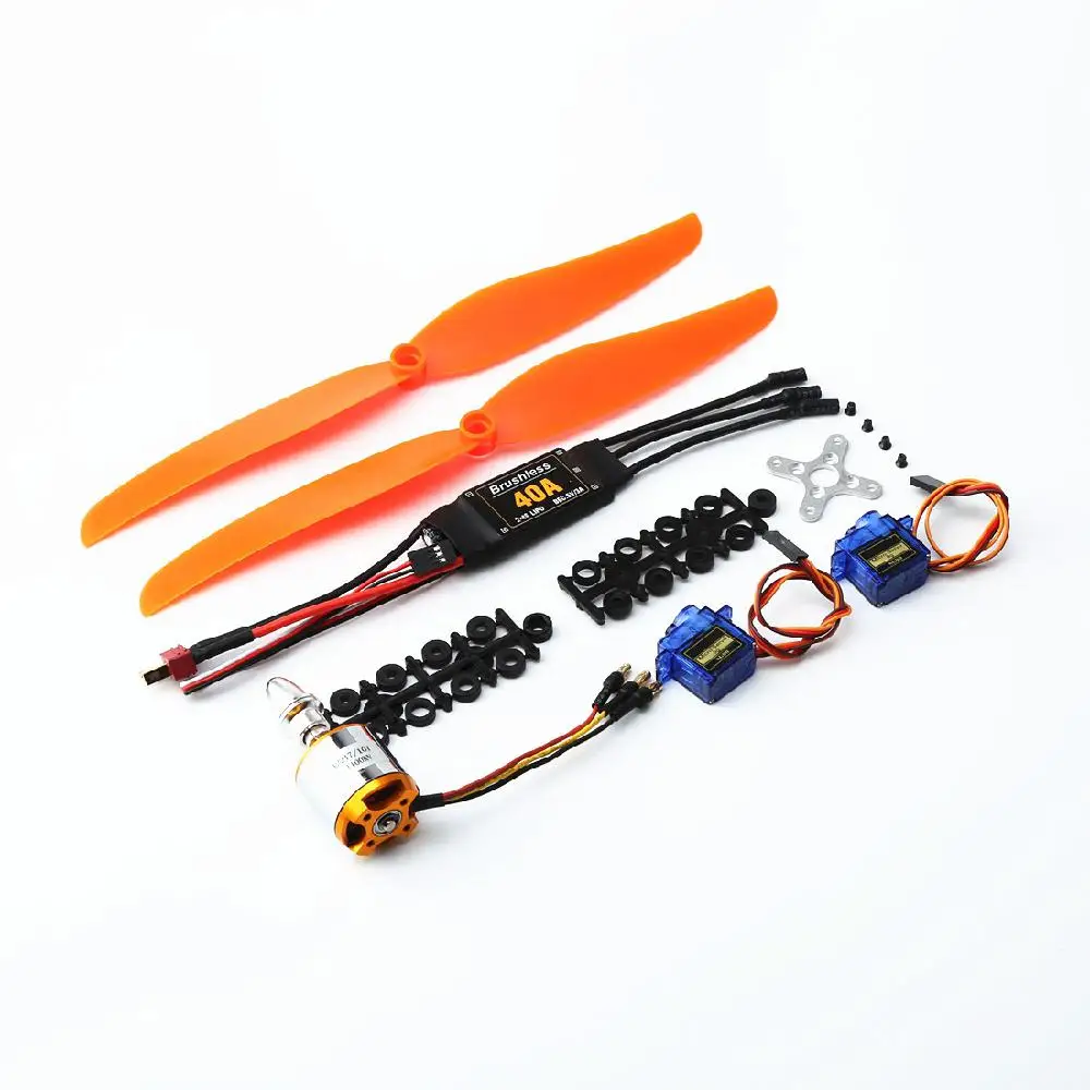 A2217 KV1100KV бесщеточный двигатель 40A ESC SG90 9G Micro Servo 1060 Пропеллер для