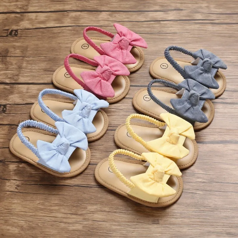 

1 Pair New Children Baby Sandal Kids Boys Girls Shoes Non-Slip Canvas Bowknot Toddlers Newborn Infantil Sandals New Arrivals 2 3