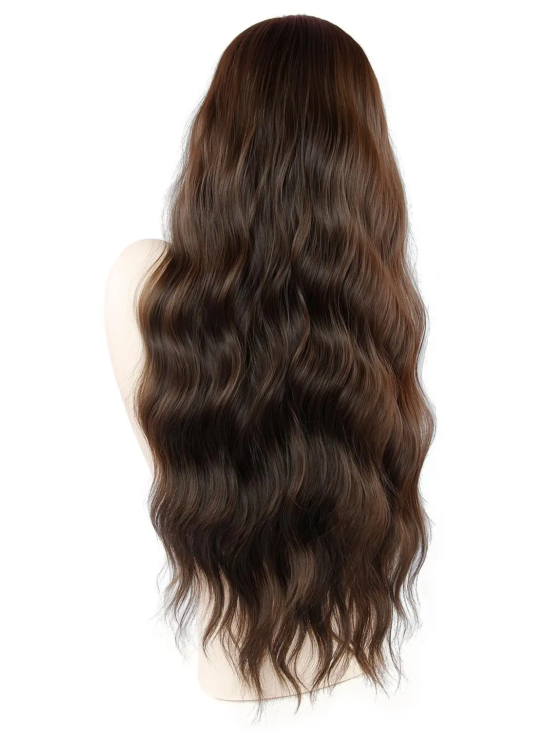 Длинные волнистые парики для женщин коричневые кружевные передние парики длинные волосы парики Косплей