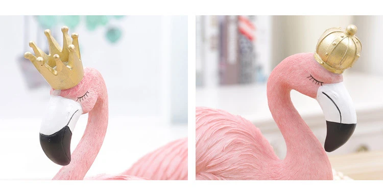 Scandinavian Flamingo Home Decoration Cake Decoration Birthday Gift Flamingo Resin Crafts Festival Gift