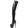 jialuowei PVC Thigh High Boots 2022 High Heel Platform Over-the-Knee Zip Crotch High Boots Sexy Female Pointed Toe Erotic Shoes ► Photo 2/6