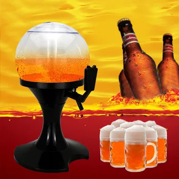 

3.5L Pourer Bar Tool Ice Core Portable Ball Shape Plastic Practical Container Durable Beverage Dispenser Cold Draft Beer Tower