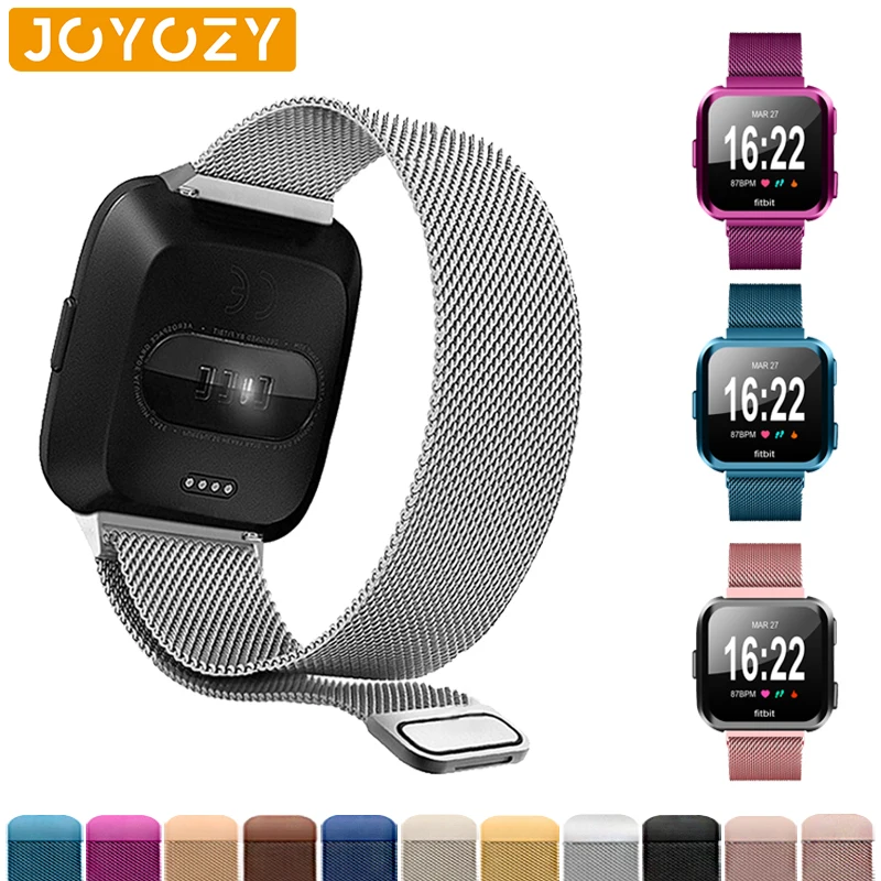 Joyozy наручные Миланский Магнитный Браслет fitbit Versa 2 умные часы металлический браслет из нержавеющей стали для Fitbit Versa аксессуары для ремешка