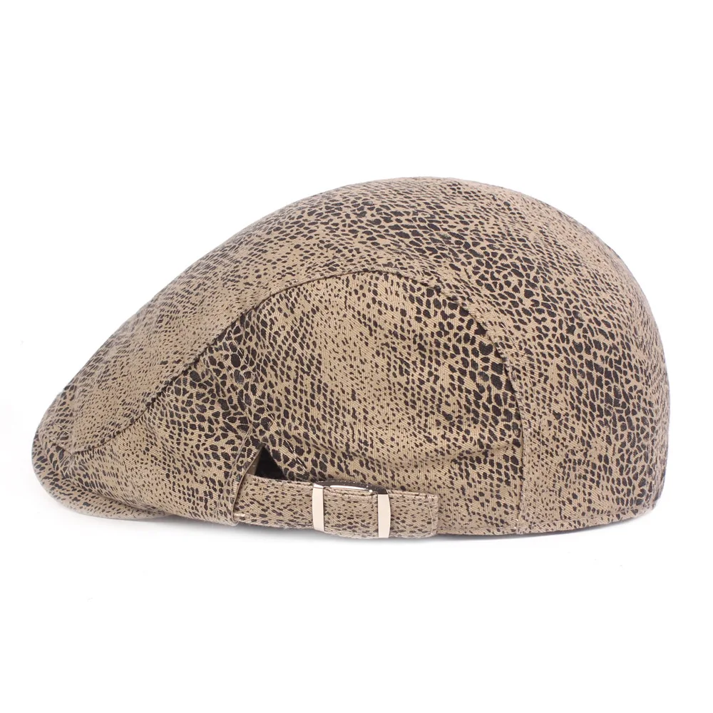 Европейский хлопоковый Берет Головные уборы для мужчин и женщин высокого качества повседневные унисекс Змеиный узор береты на открытом воздухе плоская кепка