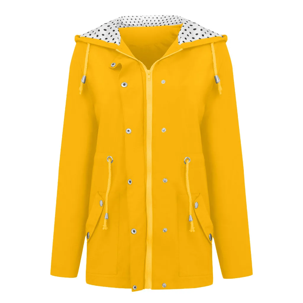 Женская куртка, осенняя зимняя ветровка на молнии, ветронепроницаемая тонкая куртка для спорта на открытом воздухе, походная куртка, ветрозащитная куртка для кемпинга размера плюс, 19Sep - Цвет: Yellow