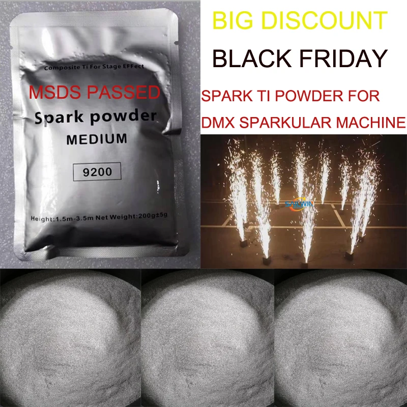 9200 Sparkular TI Powder 1 5M DMX Spark Machine Powder 200G Fountain