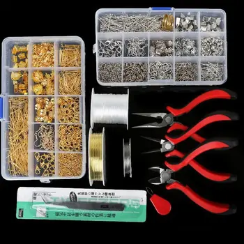 

DIY Handmade Earrings Accessories Material Package Jewelry Findings Set Portable Jewelry Beading Making Tools Box Set
