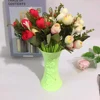 Ceramic Plastic Embossment Flower Potted Bottle Container Flower Desktop Ornement Vases Home Decor Bar Restaurant Decoration 3