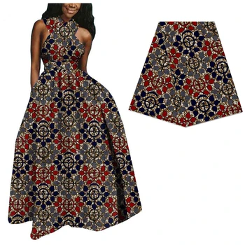 

2020 New Design Ankara African printed Real Wax Fabric 6Yards Sewing Batik Cloth Fabric Nigerian Real Wax Fabric For Dress