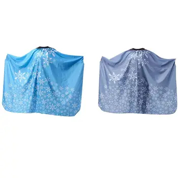 

2Pcs Salon Hair Styling Cape,Hair Cutting Coloring Barber Hairdresser Hairdressing Wai Cloth Flower Design - Grey & Blue